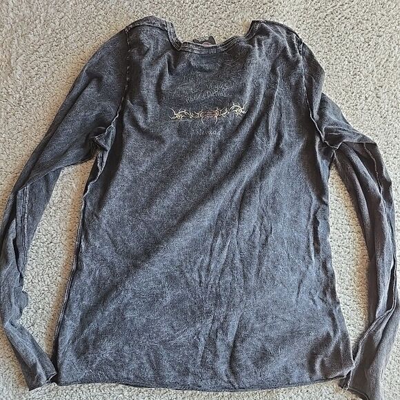 Harley Davidson Shirt Lightweight Cotton Rough Edges Y2k Womens M/L 2006 HD - Picture 7 of 9